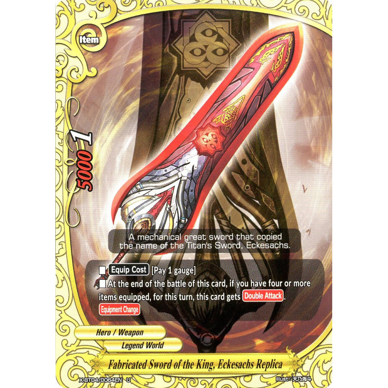 buddyfight-tcg-card-foil-x-bt04-0064en-u-foil-fabricated-sword-of-the-king-eckesachs-replica-rainbow-striker