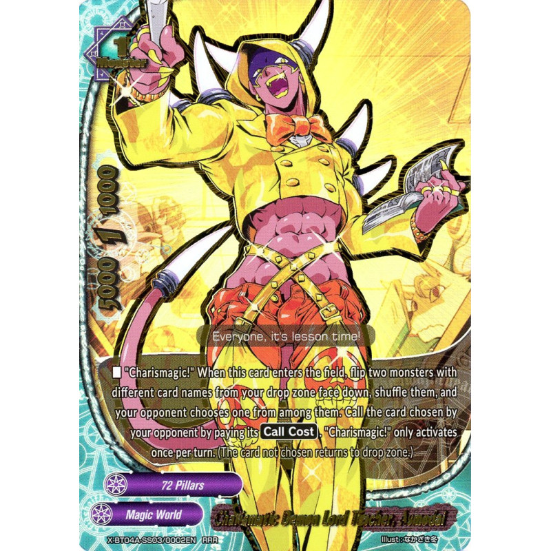 buddyfight-tcg-card-x-bt04a-ss03-0002en-rrr-charismatic-demon-lord-teacher-asmodai-new-world-chaos