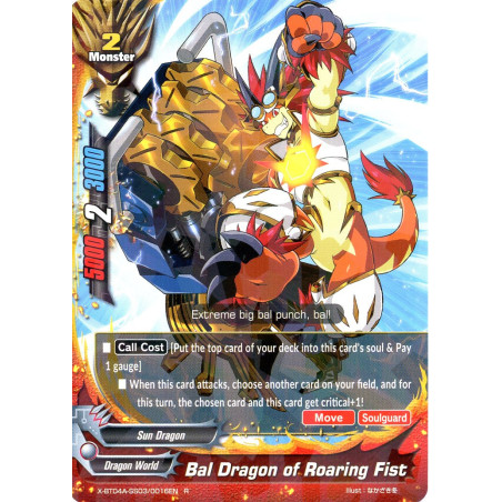 buddyfight-tcg-card-x-bt04a-ss03-0016en-r-bal-dragon-of-roaring-fist-new-world-chaos