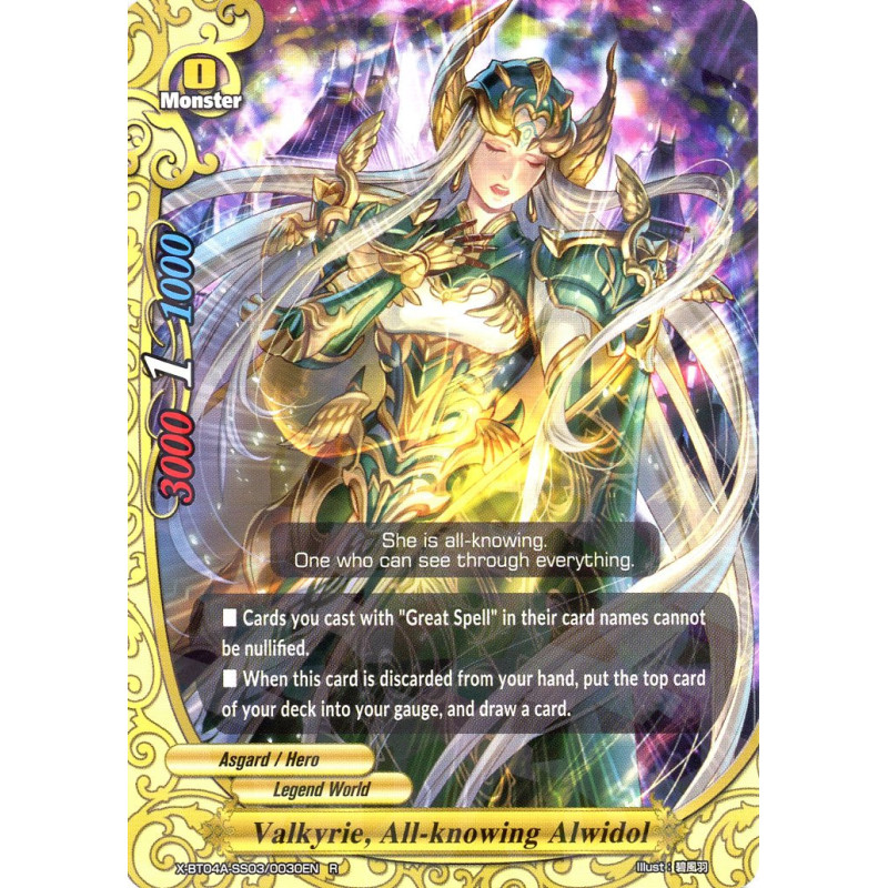 buddyfight-tcg-card-x-bt04a-ss03-0030en-r-valkyrie-all-knowing-alwidol-new-world-chaos