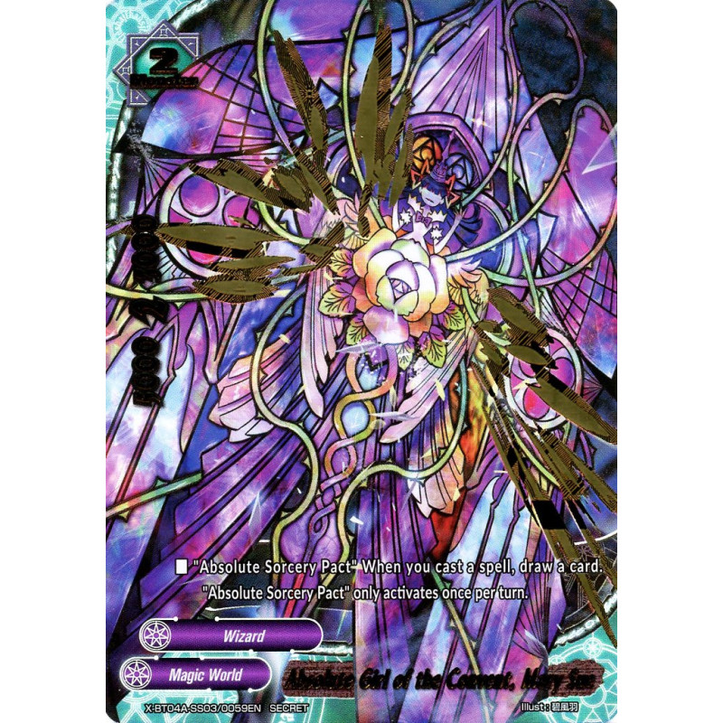 buddyfight-tcg-card-x-bt04a-ss03-0059en-secret-absolute-girl-of-the-convent-mary-sue-new-world-chaos