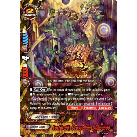 buddyfight-tcg-card-x-bt04a-ub03-0015en-rr-lastdroid-dra-gollum-dolmando-new-world-chaos