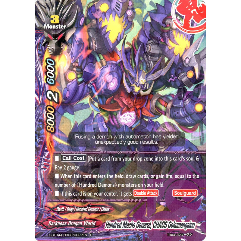 buddyfight-tcg-card-foil-x-bt04a-ub03-0022en-foil-r-hundred-mechs-general-chaos-gokumengaiou-new-world-chaos