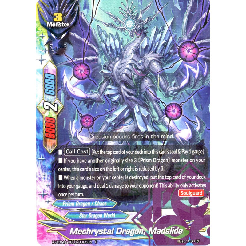 buddyfight-tcg-card-foil-x-bt04a-ub03-0025en-foil-r-mechrystal-dragon-madslide-new-world-chaos