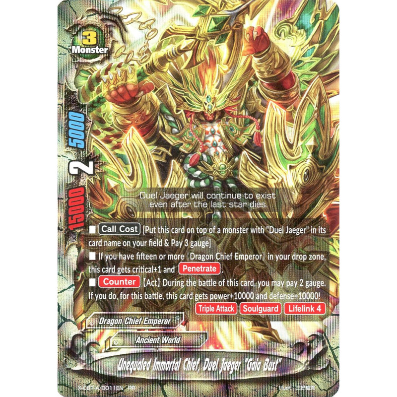 buddyfight-tcg-card-x-cbt-a-0011en-rr-unequaled-immortal-chief-duel-jaeger-gaia-burst-driven-to-disorder