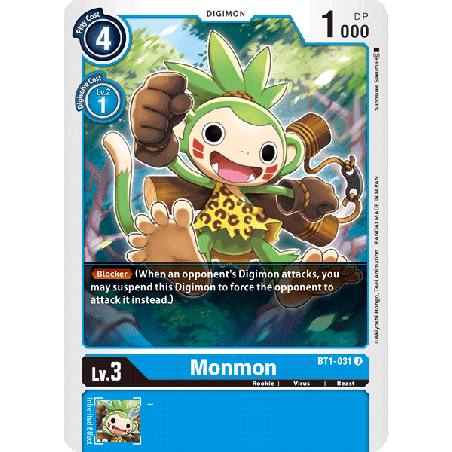 Digimon_TCG_BT1-031_Monmon_Uncommon_New_Evolution_Card_Game