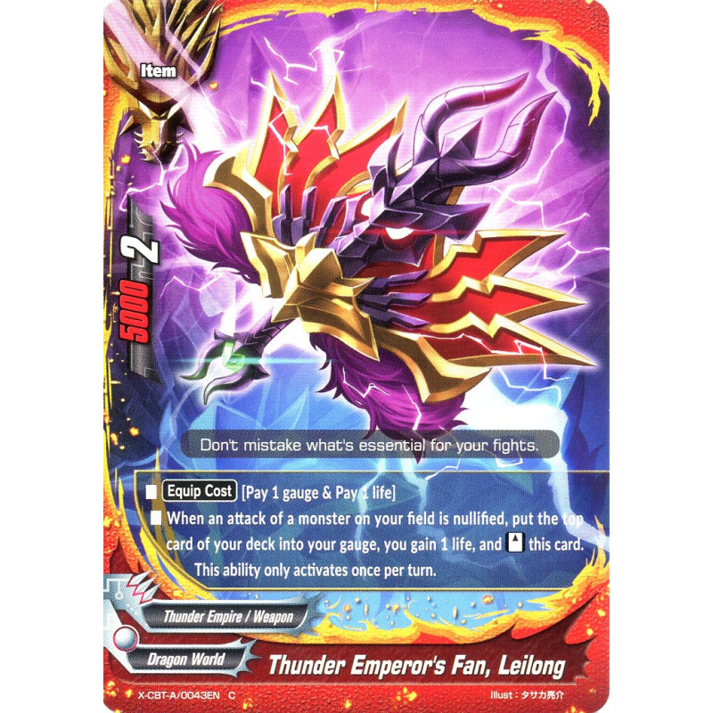 buddyfight-tcg-card-x-cbt-a-0043en-c-thunder-emperor-s-fan-leilong-driven-to-disorder