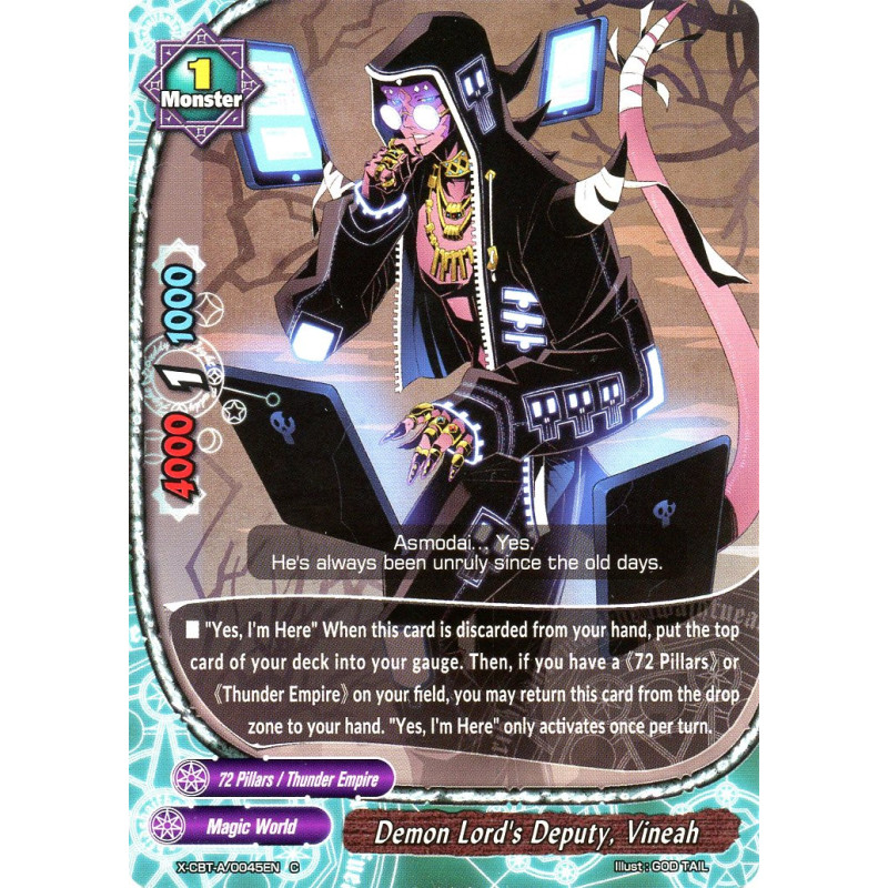 buddyfight-tcg-card-x-cbt-a-0045en-c-demon-lord-s-deputy-vineah-driven-to-disorder