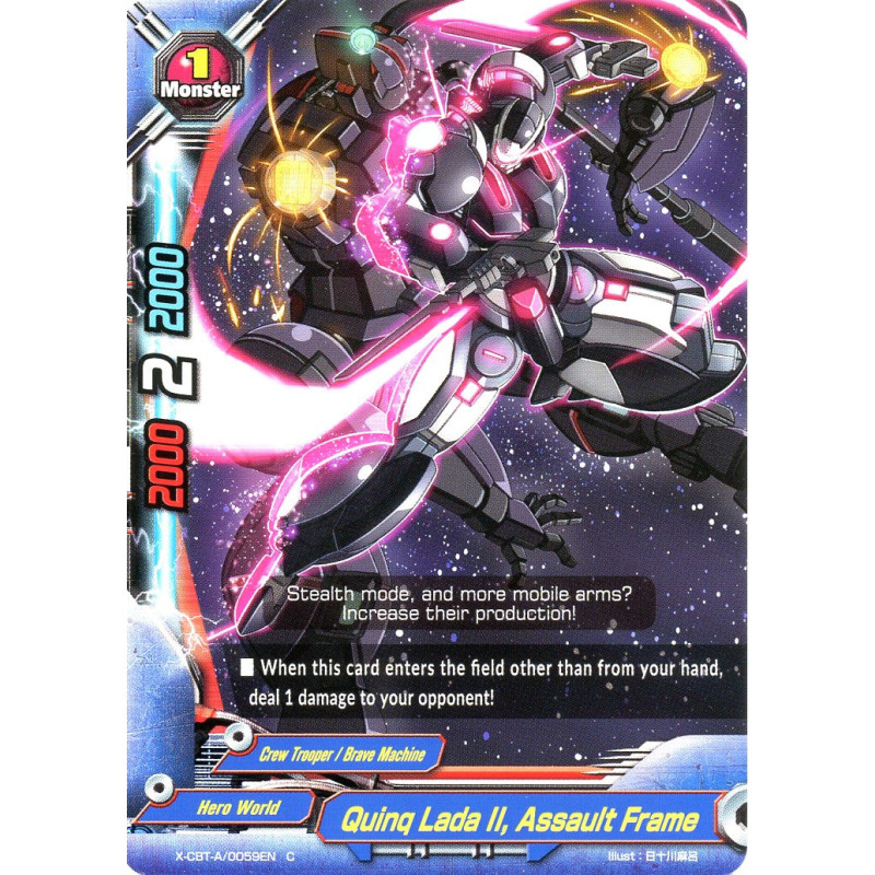 buddyfight-tcg-card-x-cbt-a-0059en-c-quinq-lada-ii-assault-frame-driven-to-disorder