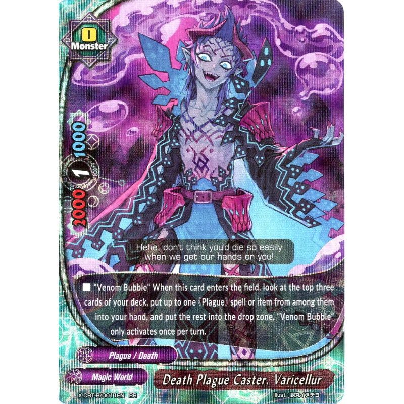 buddyfight-tcg-card-x-cbt-b-0011en-rr-death-plague-caster-varicellur-driven-to-disorder