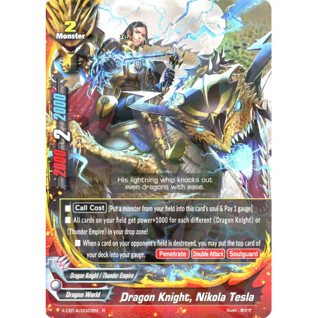 buddyfight-tcg-card-foil-x-cbt-a-0020en-foil-r-dragon-knight-nikola-tesla-driven-to-disorder