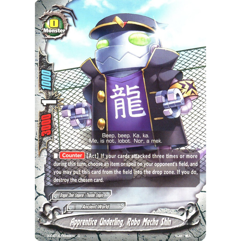 buddyfight-tcg-card-foil-x-cbt-a-0048en-foil-c-apprentice-underling-robo-mecha-shin-driven-to-disorder