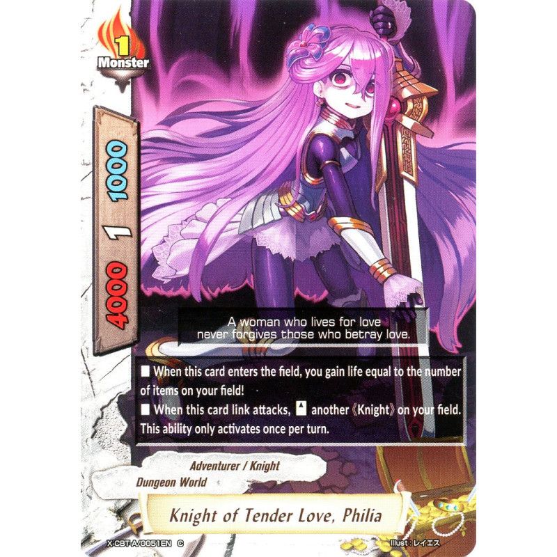 buddyfight-tcg-card-foil-x-cbt-a-0051en-foil-c-knight-of-tender-love-philia-driven-to-disorder