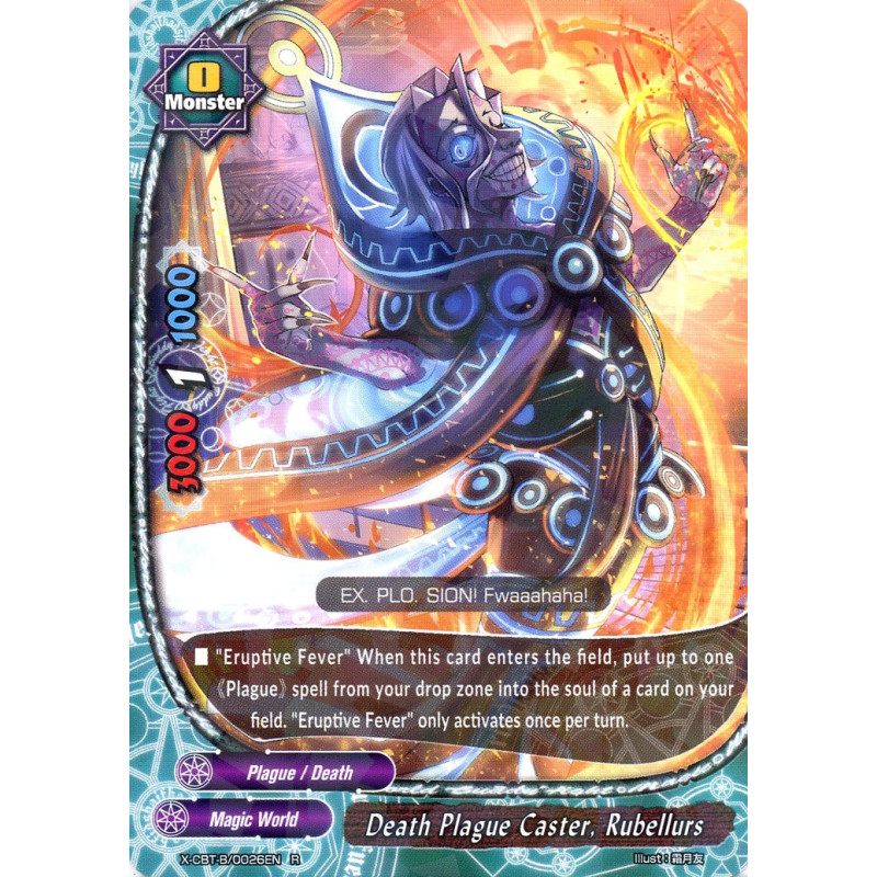 buddyfight-tcg-card-foil-x-cbt-b-0026en-foil-r-death-plague-caster-rubellurs-driven-to-disorder