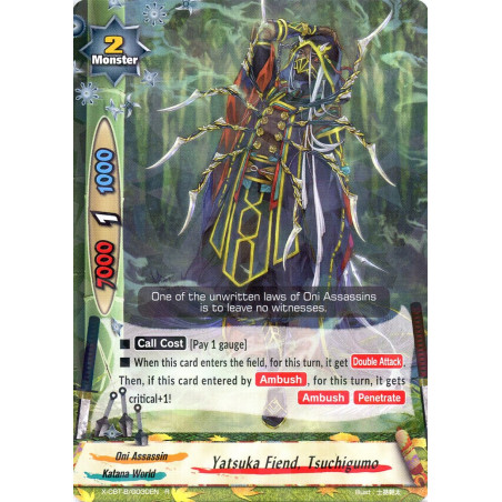 buddyfight-tcg-card-foil-x-cbt-b-0030en-foil-r-yatsuka-fiend-tsuchigumo-driven-to-disorder