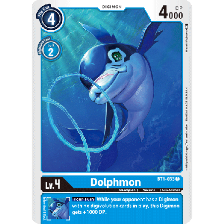 Digimon_TCG_BT1-033_Dolphmon_Common_New_Evolution_Card_Game