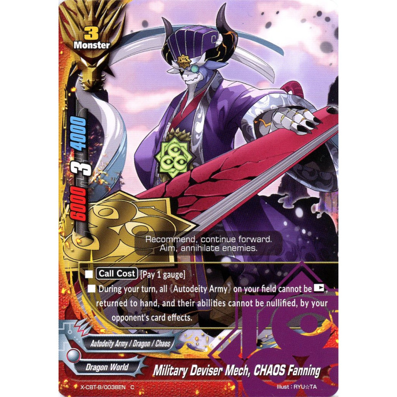 buddyfight-tcg-card-foil-x-cbt-b-0038en-foil-c-military-deviser-mech-chaos-fanning-driven-to-disorder