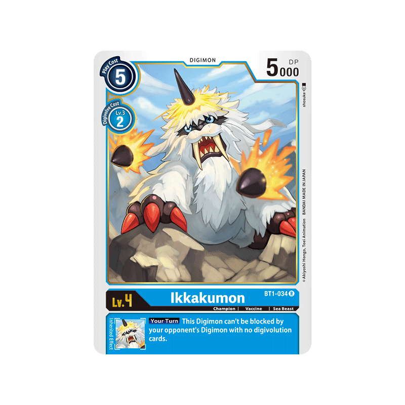 Digimon_TCG_BT1-034_Ikkakumon_Rare_New_Evolution_Card_Game