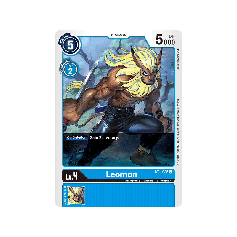 Digimon_TCG_BT1-035_Leomon_Uncommon_New_Evolution_Card_Game