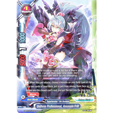 buddyfight-tcg-card-x-bt03a-ub02-0030en-r-uniform-professional-assasin-frill-lvl-up-heroes-adventurers