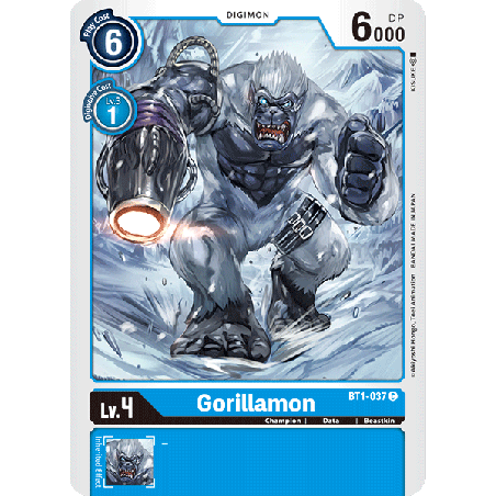 Digimon_TCG_BT1-037_Gorillamon_Common_New_Evolution_Card_Game