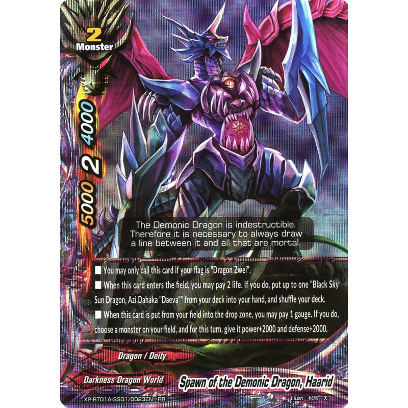 buddyfight-tcg-card-x2-bt01a-ss01-0023en-rr-spawn-of-the-demonic-dragon-haarid-buddy-legends