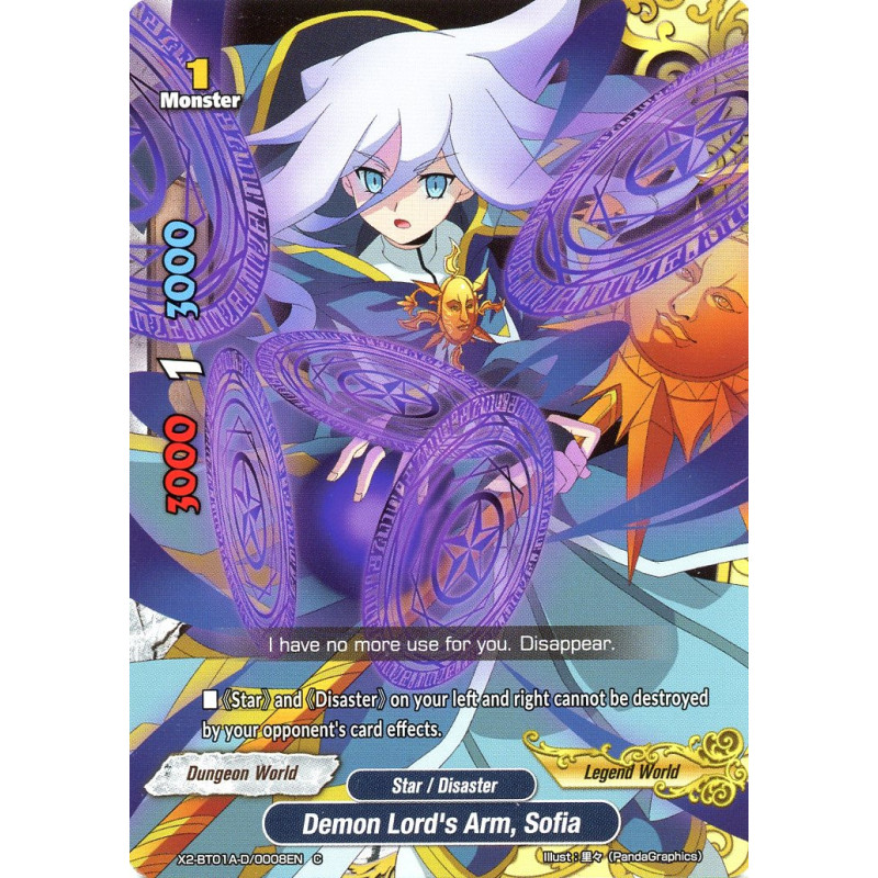 buddyfight-tcg-card-x2-bt01a-d-0008en-c-demon-lord-s-arm-sofia-buddy-legends