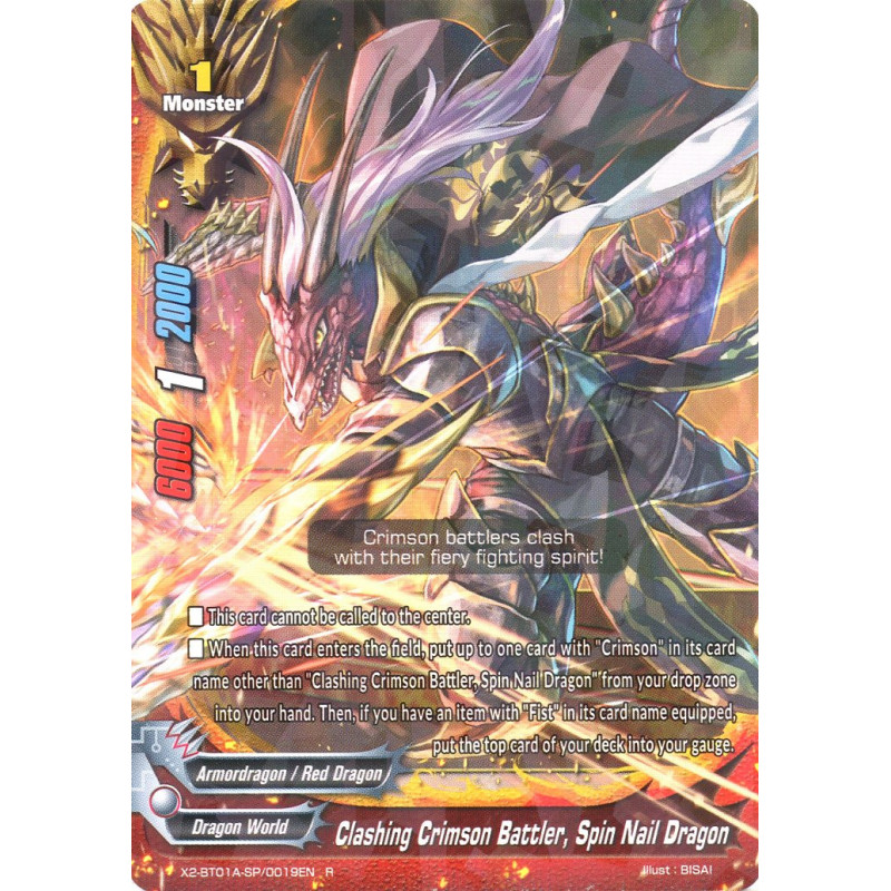 buddyfight-tcg-card-foil-x2-bt01a-sp-0019en-foil-r-clashing-crimson-battler-spin-nail-dragon-buddy-legends