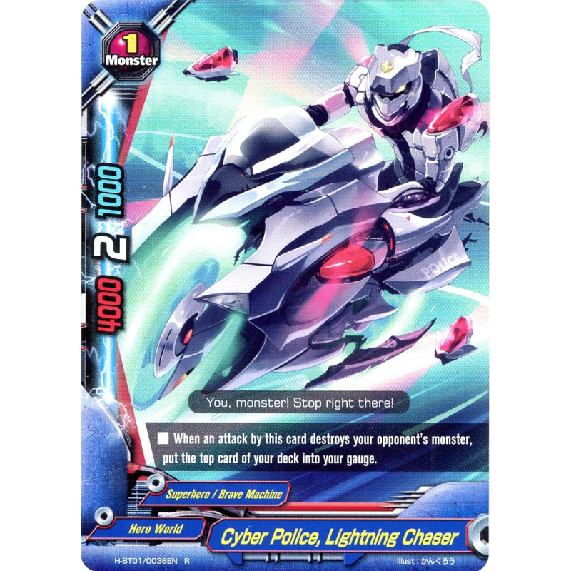 buddyfight-tcg-card-foil-h-bt01-0036en-foil-cyber-police-lightning-chaser-neo-enforcer-ver-e