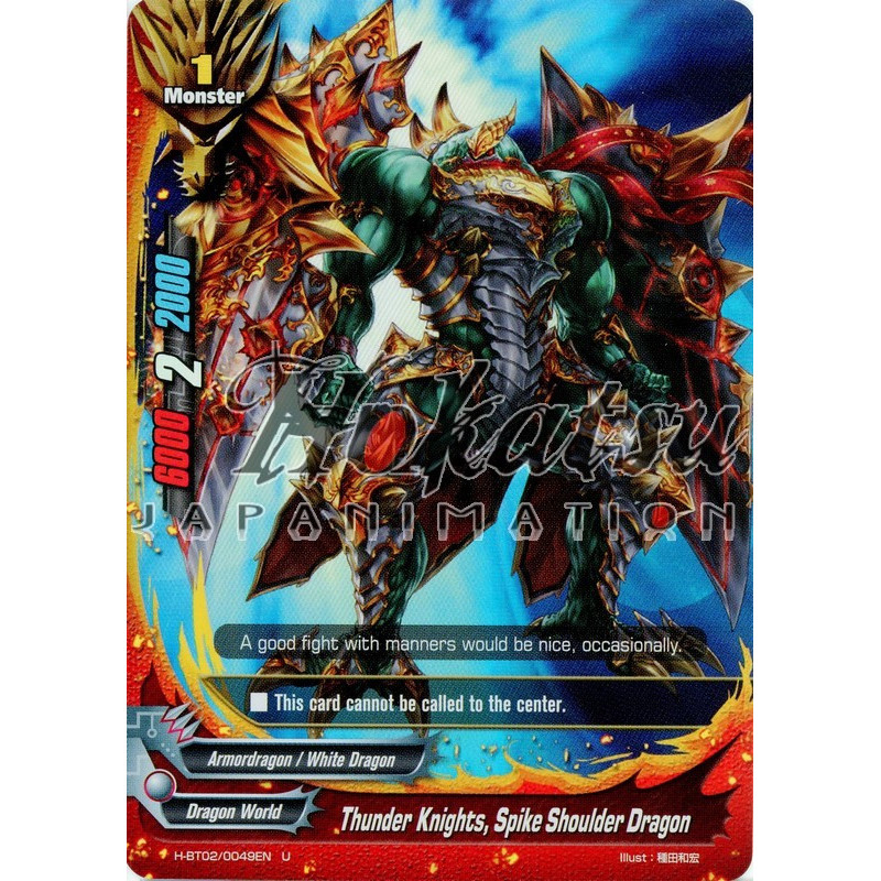 buddyfight-tcg-card-h-bt02-0049en-foil-thunder-knights-spike-shoulder-dragon-galaxy-burst