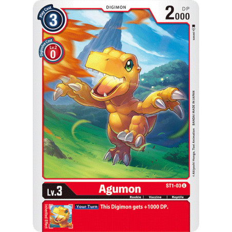 Digimon_TCG_ST1-03_Agumon_Uncommon_Sinister_Order_Card_Game