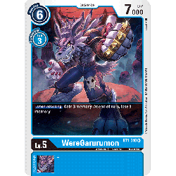 Digimon_TCG_BT1-040_WereGarurumon_Uncommon_New_Evolution_Card_Game
