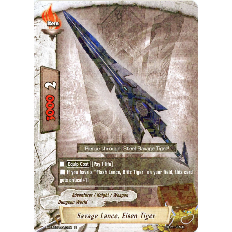 buddyfight-tcg-card-h-bt03-0045en-r-savage-lance-eisen-tiger-assault-of-the-omni-lords