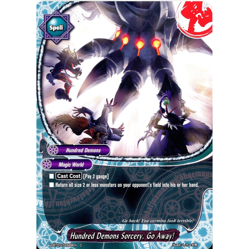 buddyfight-tcg-card-h-bt03-0098en-c-hundred-demons-sorcery-go-away-assault-of-the-omni-lords