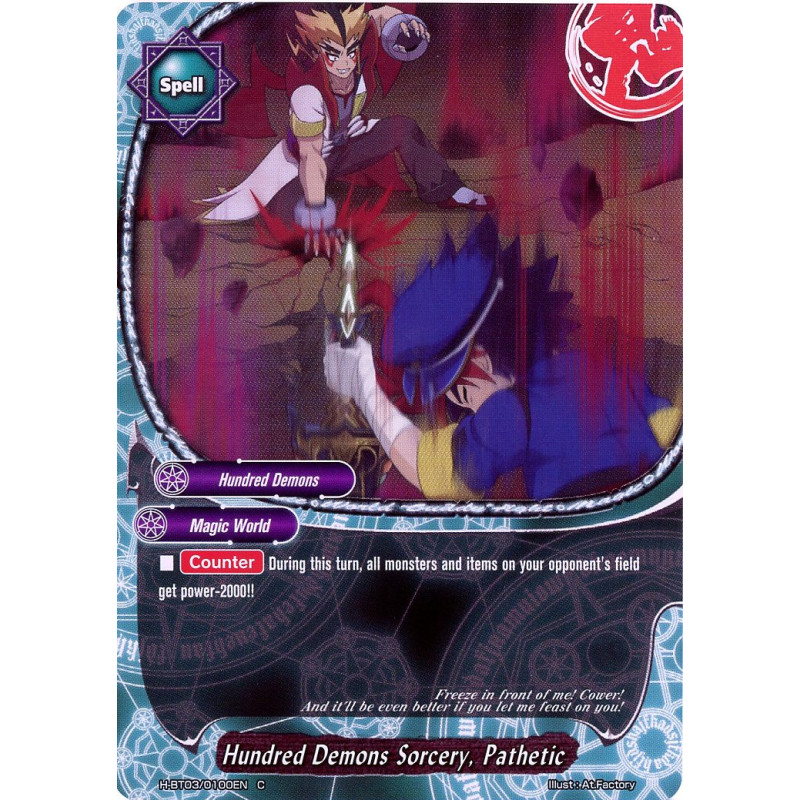 buddyfight-tcg-card-h-bt03-0100en-foil-hundred-demons-sorcery-pathetic-assault-of-the-omni-lords