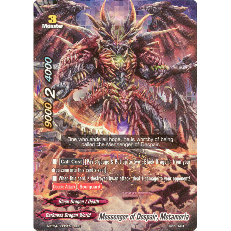 buddyfight-tcg-card-h-bt04-0005en-rrr-messenger-of-despair-metameria-mikado-evolution