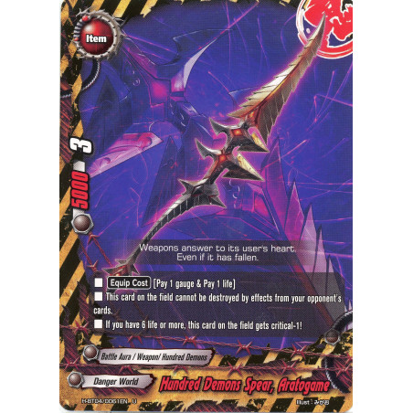 buddyfight-tcg-card-h-bt04-0061en-u-hundred-demons-spear-aratogame-mikado-evolution