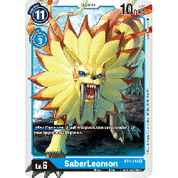 Digimon_TCG_BT1-043_SaberLeomon_Uncommon_New_Evolution_Card_Game