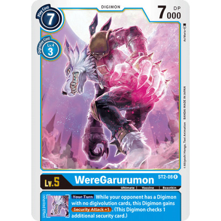 Digimon_TCG_ST2-08_WereGarurumon_Rare_Sinister_Order_Card_Game