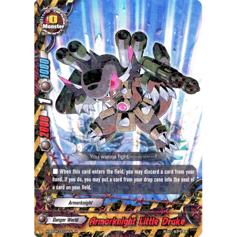 buddyfight-tcg-card-foil-h-bt04-0029en-foil-r-armorknight-little-drake-mikado-evolution