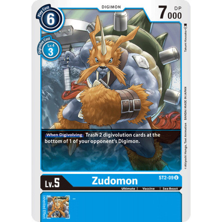 Digimon_TCG_ST2-09_Zudomon_Uncommon_Sinister_Order_Card_Game
