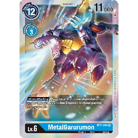 Digimon_TCG_BT1-044_MetalGarurumon_Super_Rare_New_Evolution_Card_Game