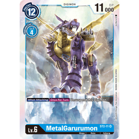 Digimon_TCG_ST2-11_MetalGarurumon_Super_Rare_Sinister_Order_Card_Game