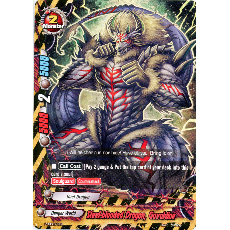 buddyfight-tcg-card-h-eb01-pr-0090en-pr-steel-blooded-dragon-gavaldine-miracle-impack