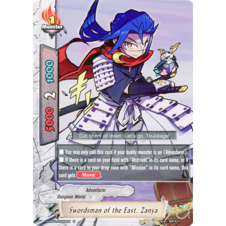 buddyfight-tcg-card-foil-h-eb01-0050en-foil-swordsman-of-the-east-zanya-miracle-impack