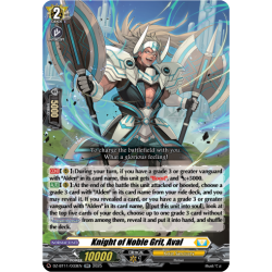 Vanguard_TCG_card_DZ-BT11_033EN_RR_Knight_of_Noble_Grit_Aval_Symphony_of_Might_Bloom