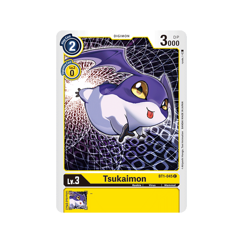 Digimon_TCG_BT1-045_Tsukaimon_Common_New_Evolution_Card_Game