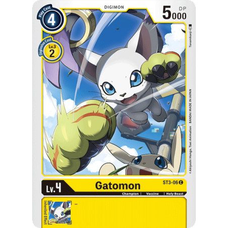 Digimon_TCG_ST3-06_Gatomon_Common_Sinister_Order_Card_Game