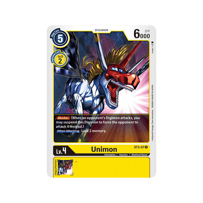 Digimon_TCG_ST3-07_Unimon_Common_Sinister_Order_Card_Game