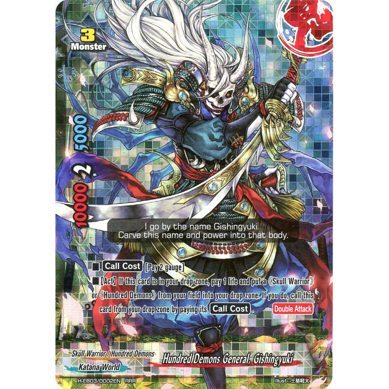 buddyfight-tcg-card-h-eb03-0002en-rrr-hundred-demons-general-gishingyuki-lord-of-hundred-thunders